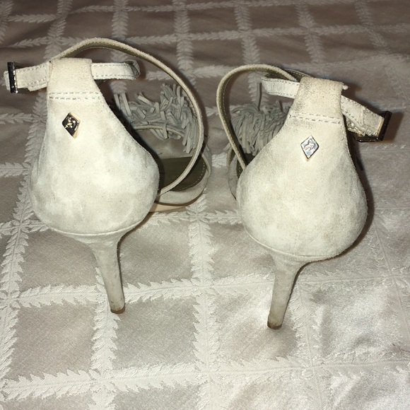 Suede Fringe Heels - Picture 2 of 7